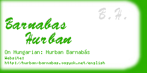 barnabas hurban business card